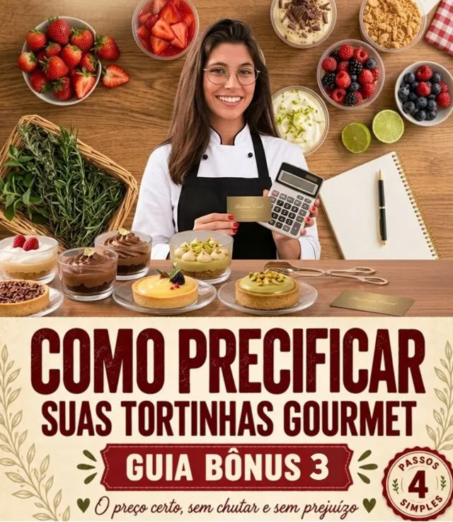 Capa do bônus 3: Como precificar suas tortinhas gourmet